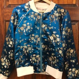 Floral bomber jacket